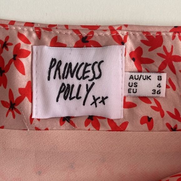 Princess Polly Light Pink Satin Mini Skirt Size 4 - Picture 3 of 8